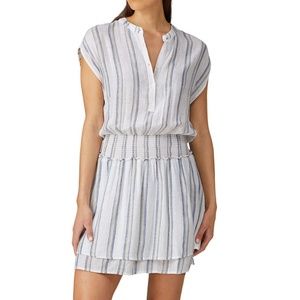 Rails Angelina Smocked Waist Minidress in Ryland stripe (XS)